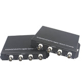 4 port 2MP Video over fiber Extenders Uncompressed Lossless, Fiber video converters FC Singlemode up 20Km, support 1080p 960p HD TVI CVI AHD and analog Cameras ,A set